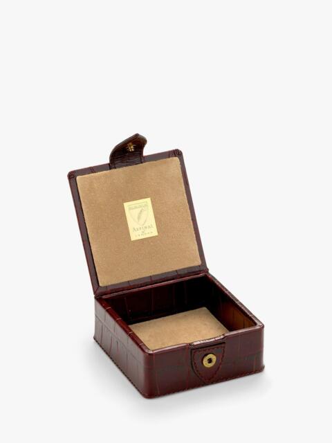 Aspinal of London Small Stud Croc Leather Box - image 1