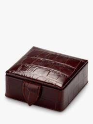 Aspinal of London Small Stud Croc Leather Box - thumbnail 2