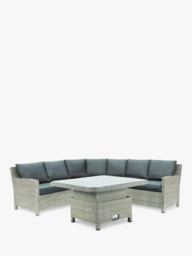 KETTLER Palma Grande 6-Seater Corner Garden Lounging/Dining Set with Glass Top High/Low Table - thumbnail 1