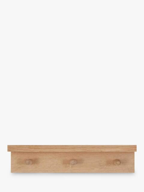 Garden Trading Hambledon Oak Wood Shelf with 3 Pegs, Natural - image 1