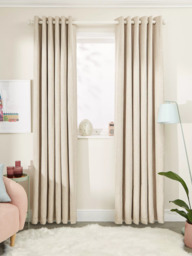 John Lewis Boucle Pair Blackout/Thermal Lined Eyelet Curtains - thumbnail 2
