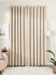 John Lewis Boucle Pair Blackout/Thermal Lined Eyelet Curtains - thumbnail 4