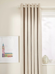 John Lewis Boucle Pair Blackout/Thermal Lined Eyelet Curtains