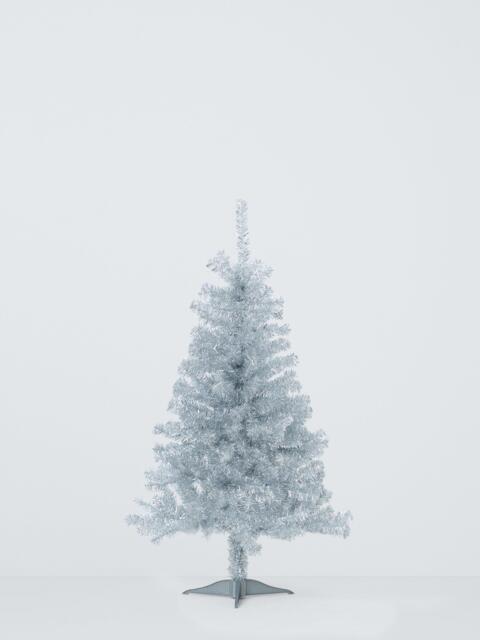 John Lewis Tinsel Unlit Christmas Tree, 4ft