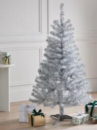 John Lewis Tinsel Unlit Christmas Tree, 4ft - thumbnail 2