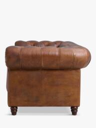 Halo Earle Chesterfield Large 3 Seater Leather Sofa, London Leather - thumbnail 5