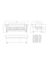 Halo Earle Chesterfield Large 3 Seater Leather Sofa, London Leather - thumbnail 2