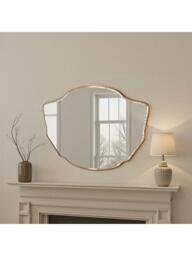 Yearn Celeste Wood Frame Wall Mirror, 80 x 120cm, Gold - thumbnail 2