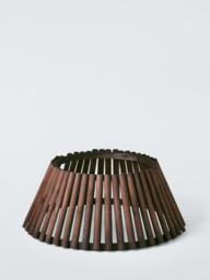 John Lewis Slatted Wood Christmas Tree Skirt, Brown - thumbnail 2