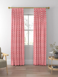 Harlequin x Sophie Robinson Basket Weave Made to Measure Curtains or Roman Blind, Coral/Rose - thumbnail 5
