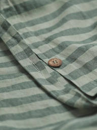 Piglet in Bed Pembroke Stripe Linen Bedding - thumbnail 2