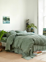 Piglet in Bed Pembroke Stripe Linen Bedding - thumbnail 1
