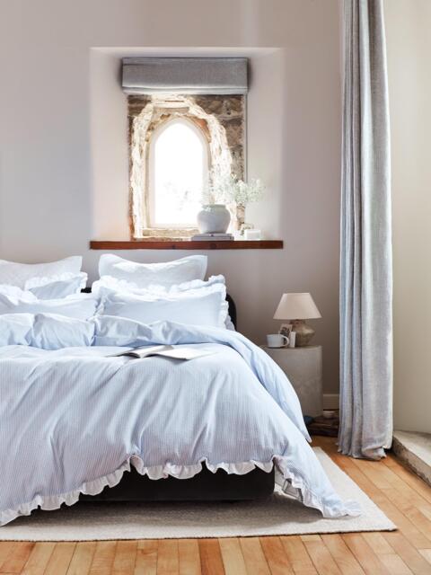 Christy Cotton Stripe Seersucker Duvet Cover Set - image 1