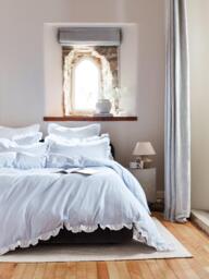 Christy Cotton Stripe Seersucker Duvet Cover Set - thumbnail 1
