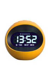 Newgate Clocks Centre of the Earth LCD Digital Alarm Clock, Yellow