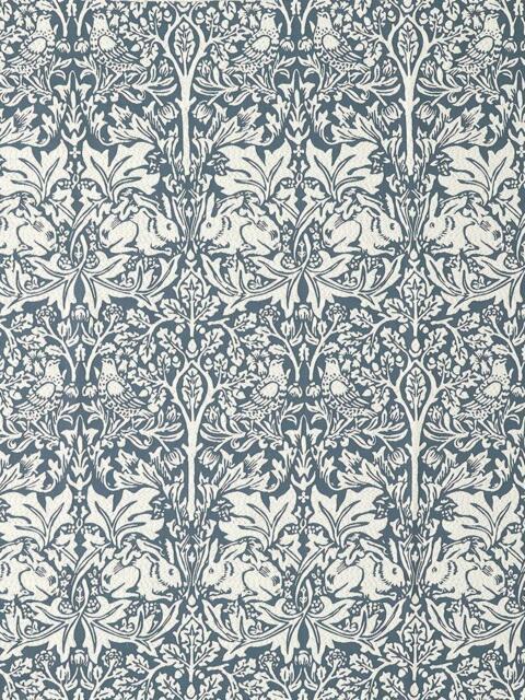 William Morris At Home Brother Rabbit Woven Made to Measure Curtains or Roman Blind, River - image 1