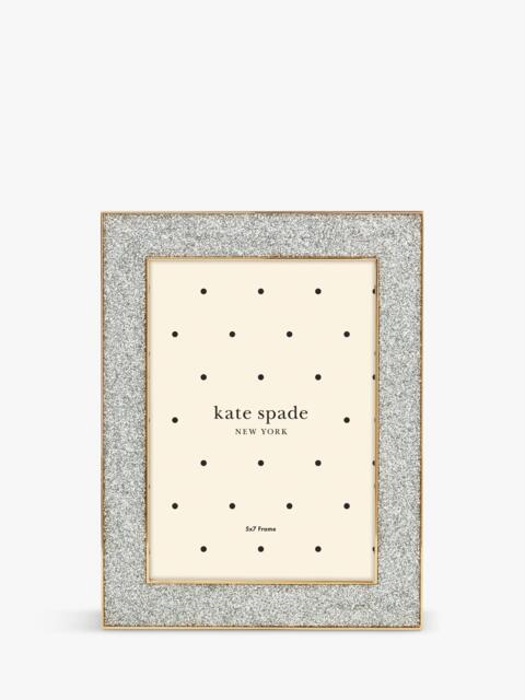 "kate spade new york Glitter Photo Frame, 5 x 7"" (13 x 18cm), Silver" - image 1
