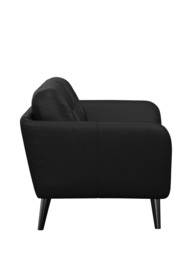 John Lewis Arlo Small 2 Seater Leather Sofa, Dark Leg - thumbnail 3