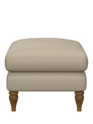 John Lewis Camber Leather Footstool, Light Leg - thumbnail 3