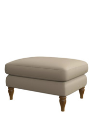 John Lewis Camber Leather Footstool, Light Leg - thumbnail 4
