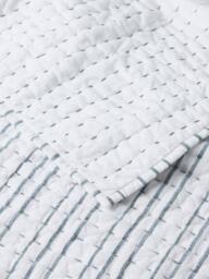 John Lewis Striped Cotton Quilt, Blue - thumbnail 3