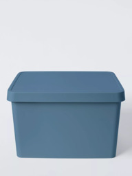 John Lewis Stackable Plastic Storage Box with Lid, Large - thumbnail 2