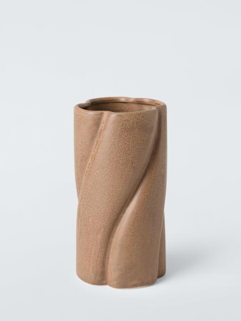 John Lewis Twist Ceramic Vase, H25cm, Brown - image 1