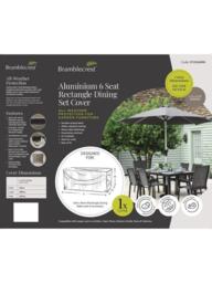 Bramblecrest 6-Seater Rectangular Dining Set Garden Furniture Cover, 164 x 95cm - thumbnail 2
