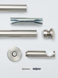 John Lewis Fixed Eyelet Metal Curtain Pole Kit with Small Cap Finial, Dia.28mm - thumbnail 3