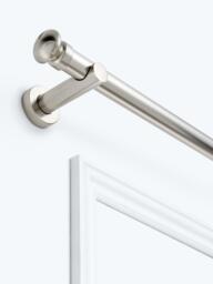 John Lewis Fixed Eyelet Metal Curtain Pole Kit with Small Cap Finial, Dia.28mm