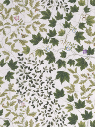 Sanderson Sycamore & Oak Pair Lined Eyelet Curtains, Sky Blue/Kale - thumbnail 2