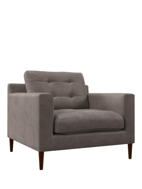 John Lewis Draper II Leather Armchair, Dark Leg - image 1