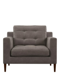 John Lewis Draper II Leather Armchair, Dark Leg - thumbnail 5