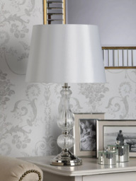 Laura Ashley Bradshaw Table Lamp, Polished Nickel - thumbnail 2
