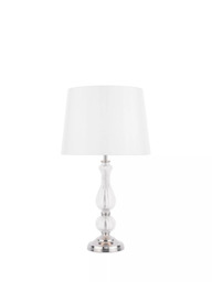 Laura Ashley Bradshaw Table Lamp, Polished Nickel - thumbnail 3