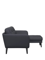 John Lewis Arlo RHF Chaise Leather Sofa, Dark Leg - thumbnail 3