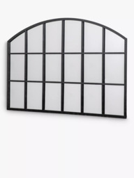 John Lewis Metal Frame Overmantel Wall Mirror, 120 x 80cm, Black - thumbnail 5