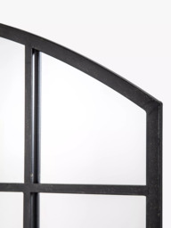 John Lewis Metal Frame Overmantel Wall Mirror, 120 x 80cm, Black - thumbnail 3