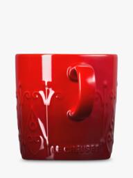 Le Creuset Stoneware L'Etoile Christmas Star Mug, 350ml, Cerise - thumbnail 6