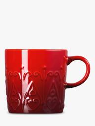 Le Creuset Stoneware L'Etoile Christmas Star Mug, 350ml, Cerise - thumbnail 5