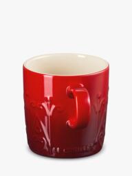 Le Creuset Stoneware L'Etoile Christmas Star Mug, 350ml, Cerise - thumbnail 2