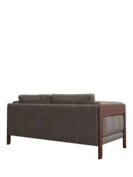 John Lewis Nest Medium 2 Seater Leather Sofa, Dark Leg - thumbnail 3