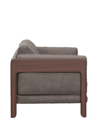 John Lewis Nest Medium 2 Seater Leather Sofa, Dark Leg - thumbnail 2