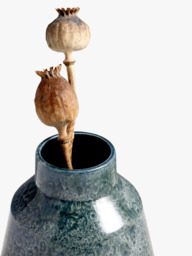 John Lewis Alis Earthenware Vase, H18cm, Reactive Blue - thumbnail 4