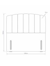 Hypnos Beatrice Euro Slim Upholstered Headboard, Double - thumbnail 4
