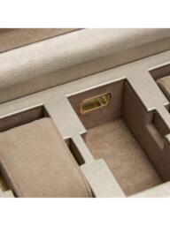 WOLF Palermo Leather 6 Piece Watch Box, Pewter - thumbnail 4