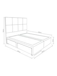 Hypnos Non-Sprung Upholstered 4 Drawer Divan Base, Super King Size - thumbnail 4