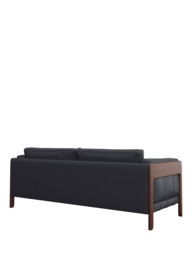 John Lewis Nest Grand 4 Seater Leather Sofa, Dark Leg - thumbnail 3