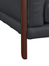 John Lewis Nest Grand 4 Seater Leather Sofa, Dark Leg - thumbnail 6