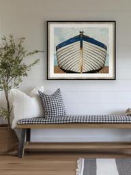 Brookpace Lascelles 'Fishing Boat' Framed Print, 76 x 66cm, White - thumbnail 2